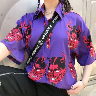 Magma-Short-Sleeve Printed Shirt