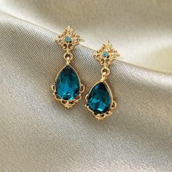 Gioia - Rhinestone Droplet Earring