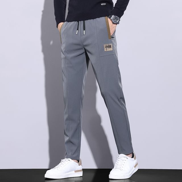 Denimic-Mid Rise Plain Slim Fit Pants