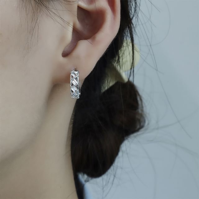 Chimerro-Rhinestone Hoop Earring