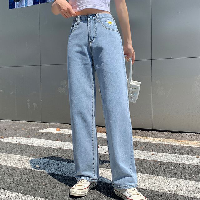 Everose-High Waist Loose Fit Jeans