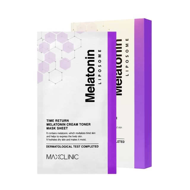 MAXCLINIC-Time Return Melatonin Cream Toner Mask Sheet Set
