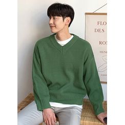 JOGUNSHOP - V-Neck Boxy Sweater JOGUNSHOP - V-Neck Boxy Sweater