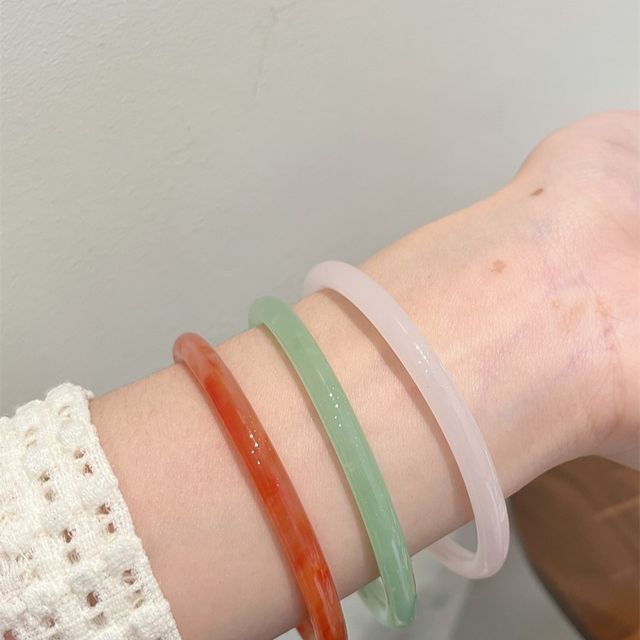 Drexxiax-Faux Jade Bangle