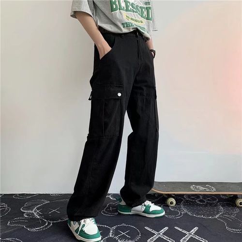 Emmiol Free shipping 2024 Men's Casual Loose Fit Cargo Pants Beige XL in  Cargo Pants online store.
