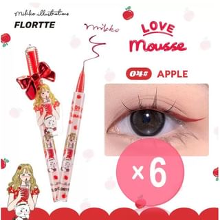 FLORTTE - PINK SERIES LIQUID EYELINER - 3 Colors (x6) (Bulk Box)