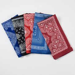 Soiea - Patterned Satin Scarf Soiea - Patterned Satin Scarf