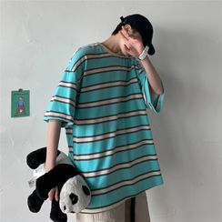 SZU - 中袖条纹T裇 SZU - 中袖条纹T裇