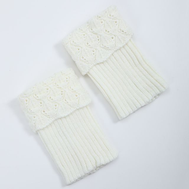 Kinoxslone - Plain Loose Fit Knit Leg Warmers