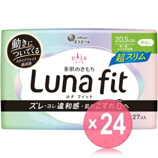elleair - Ellis Luna Fit Sanitary Pad Ultra Slim Heavy Flow During The Day to Normal Days 20.5cm (x24) (Bulk Box)