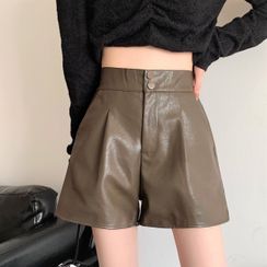 OUREA - Faux Leather Shorts