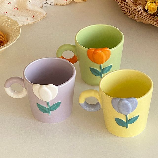 Hashi Tulip Ceramic Mug YesStyle
