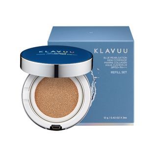KLAVUU - Blue Pearlsation High Coverage Marine Collagen Aqua Cushion Set - 2 Colors