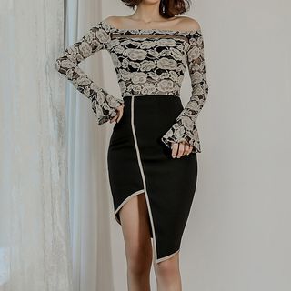 flared pencil skirt