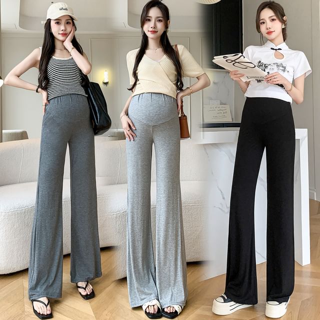 NEUF-Maternity High Rise Plain Wide Leg Pants