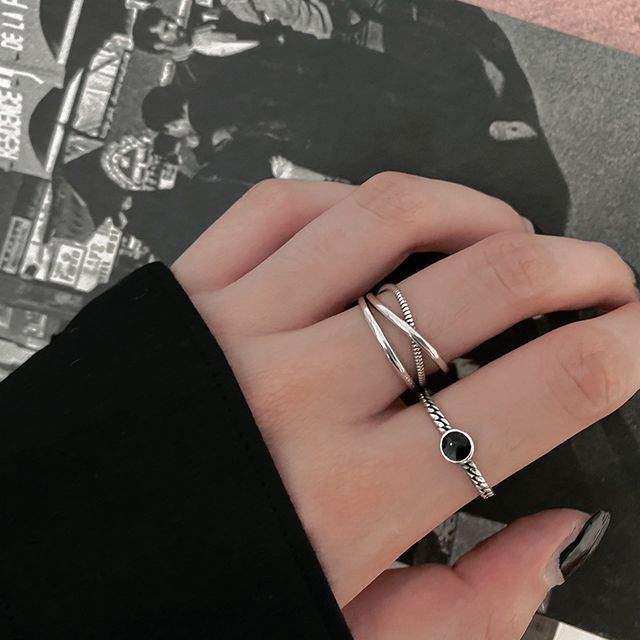 FOON-S925 Sterling Silver Chain Open Ring