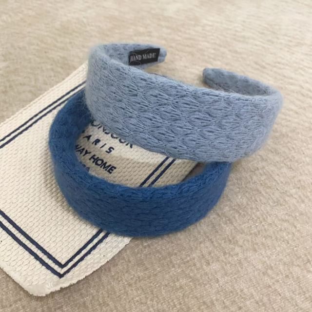 Kiren-Plain Knit Wide Headband