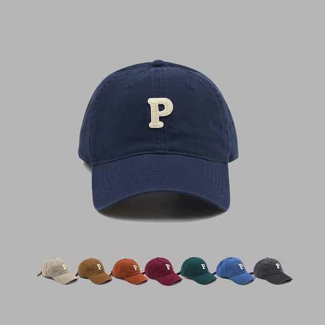 BACKNOW-Letter P Embroidered Baseball Cap