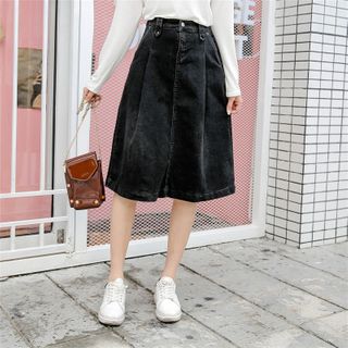 loose denim skirt