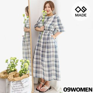 plaid maxi dress plus size