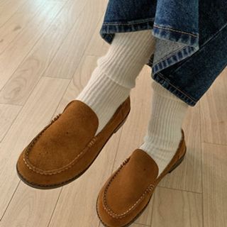 FROMBEGINNING-Genuine Suede Loafers