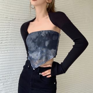 Kilopi Tie-Dye Tube Top / Long-Sleeve Shrug Sale