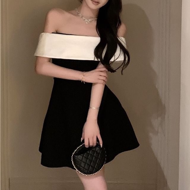 corset a line wedding dress A-Line One-Shoulder Wedding Guest Cocktail Dresses Tea-Length With Ruf