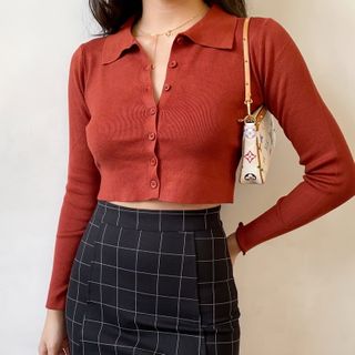 collared cardigan