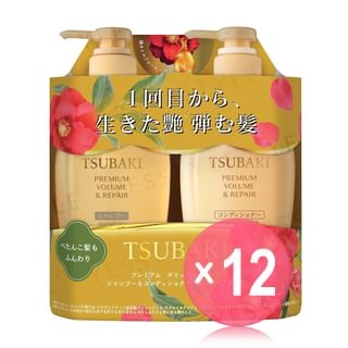 Shiseido - Tsubaki Premium Volume & Repair Shampoo & Conditioner Set (x12) (Bulk Box)
