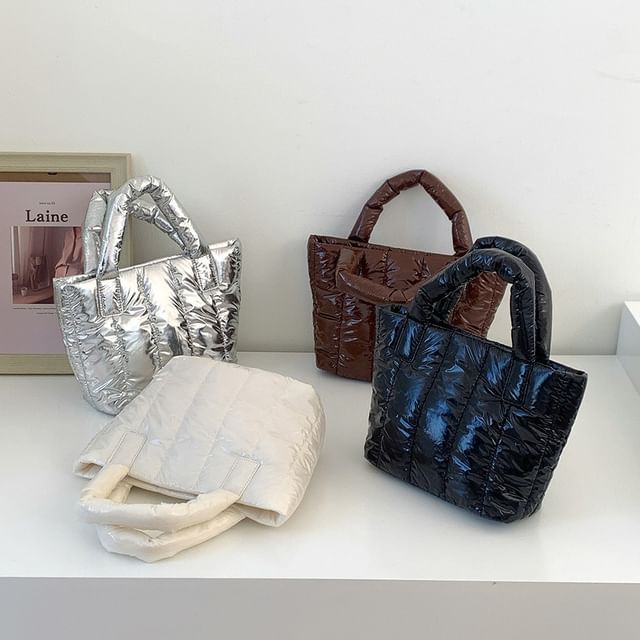 FAYLE-Plain Ribbed Handbag