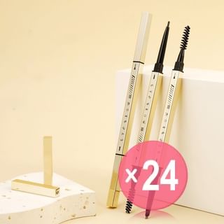 xixi - Dual Head Eyebrow Pencil - 3 Colors (x24) (Bulk Box)