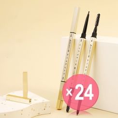 xixi - Dual Head Eyebrow Pencil - 3 Colors (x24) (Bulk Box)