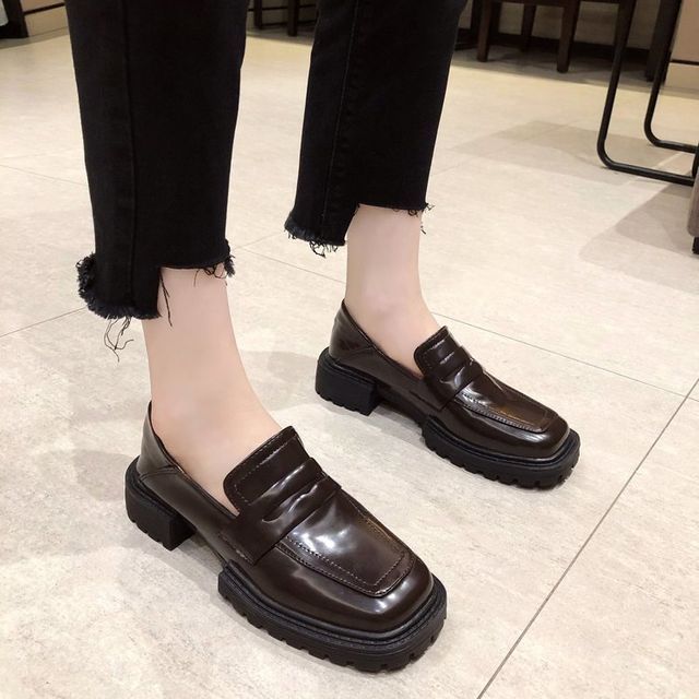 clog - wings-Platform Loafers