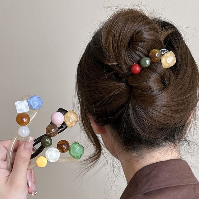 Jael-Resin Bead Hair Clip
