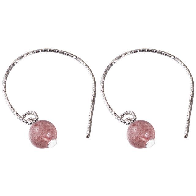 Dashiro-Faux Crystal Sterling Silver Dangle Earring