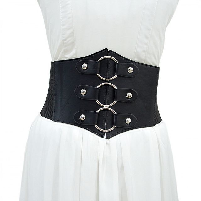 Shoreanna - Faux Leather Heart Buckle Belt