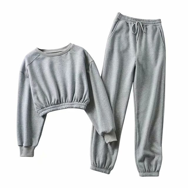 Rachatte - Set: Cropped Sweatshirt + 