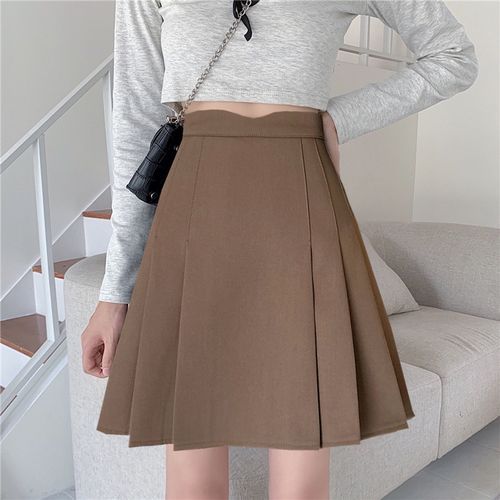 Dandijoy - High Waist Mini A-Line Skirt