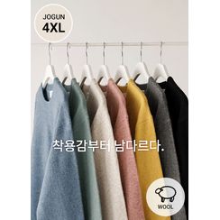 JOGUNSHOP - Crew-Neck Colored Knit Top JOGUNSHOP - Crew-Neck Colored Knit Top