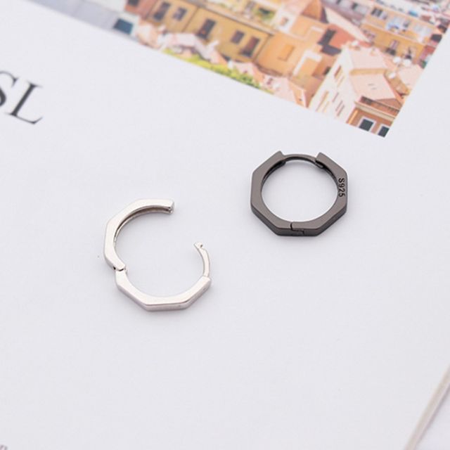 Fireflicka-925 Sterling Silver Mini Hoop Earring