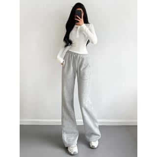 Girls Supply Drawstring Low-Waist Flared Sweatpants in 5 Colors