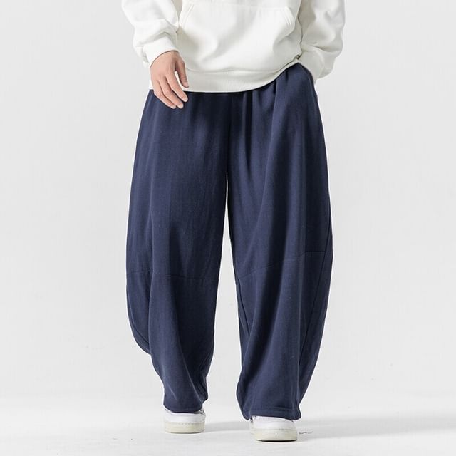 YIKES-Mid Rise Plain Harem Pants
