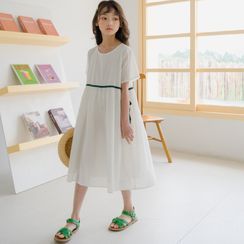 Cuckoo - Kids Short-Sleeve Midi A-Line Dress Cuckoo - Kids Short-Sleeve Midi A-Line Dress