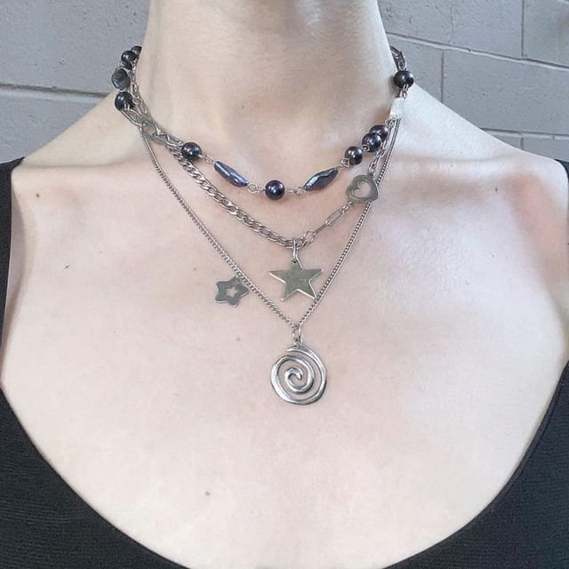 Bolgivy-Layered Swirl Necklace