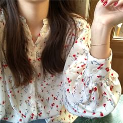 Einshine - Floral Chiffon Blouse Einshine - Floral Chiffon Blouse