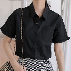 Hello Lucy - Short-Sleeve Pocket Detail Shirt
