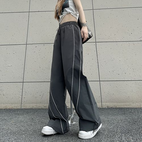 Sevilla - Drawstring Waist Two Tone Wide Leg Pants