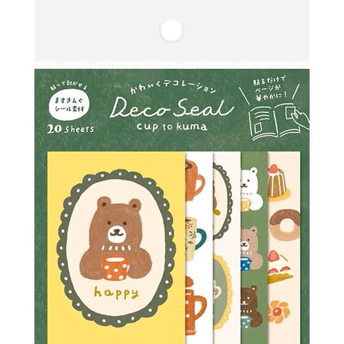 MDS - Furukawashiko Wa-Life 2023 Winter Limited Decoraion Sticker Seal (Cup  and Bear)