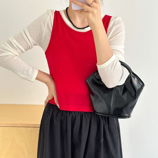 FAYLE-Faux Leather Crossbody Bag