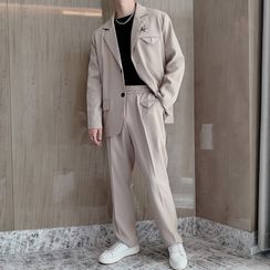 Andrei - Suit Set: Single Breasted Blazer + Dress Pants Andrei - Suit Set: Single Breasted Blazer + Dress Pants